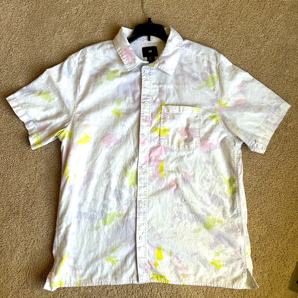 H&M tie dye button down